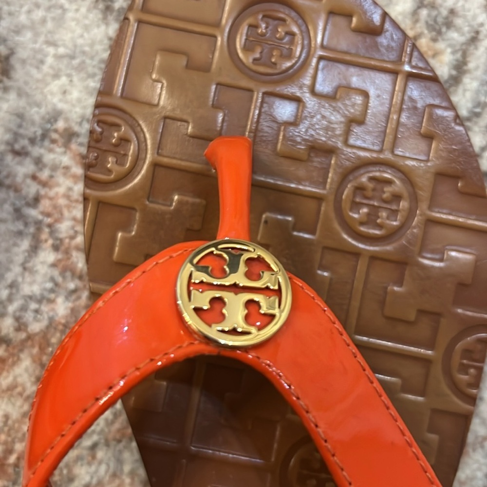 Tory Burch leather flip flops